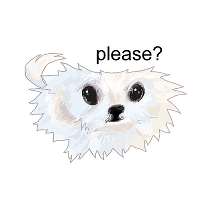 piteous dog button