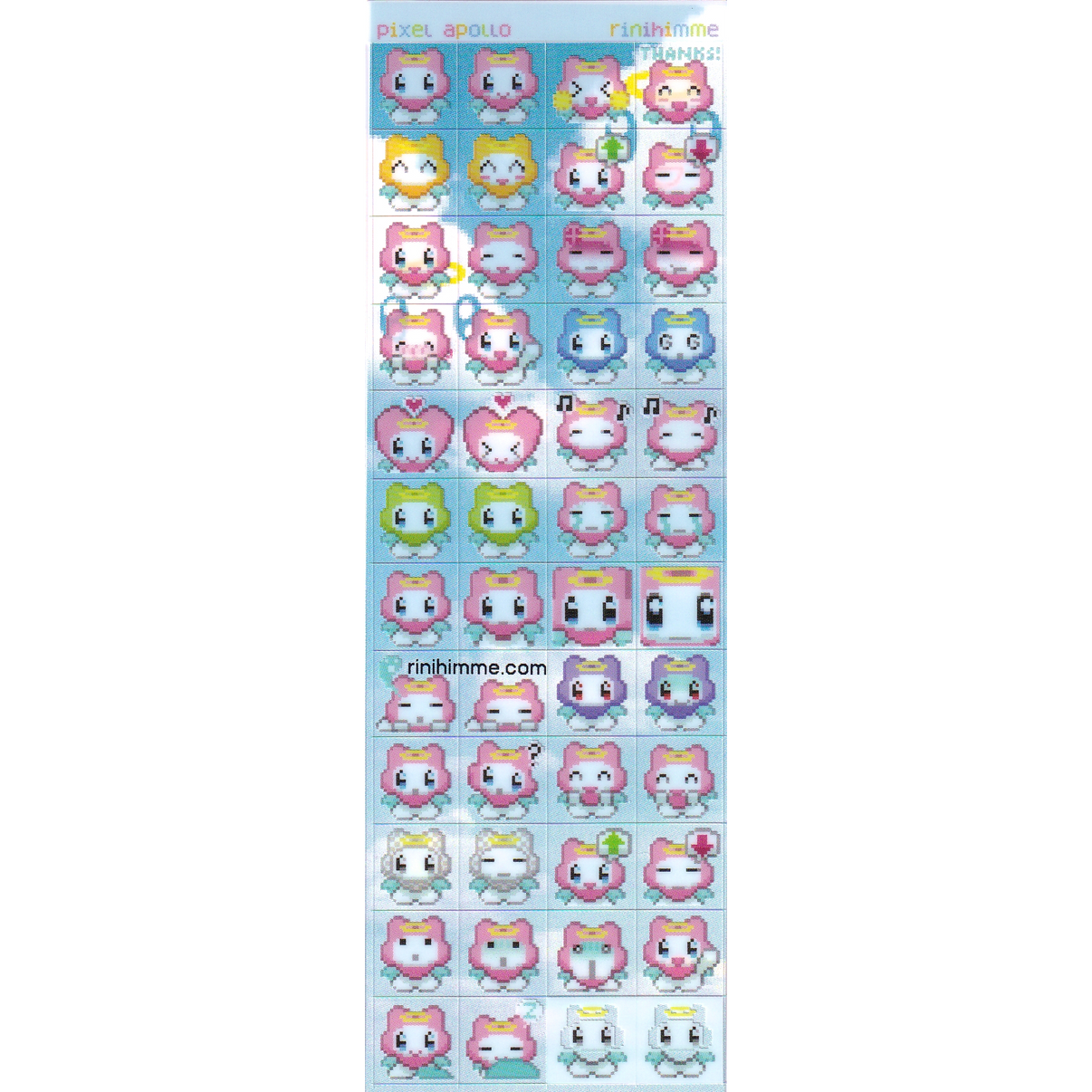 pixel apollo sticker sheet – rinihimme