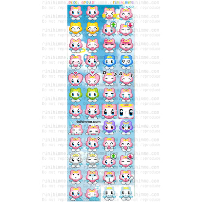 pixel apollo sticker sheet