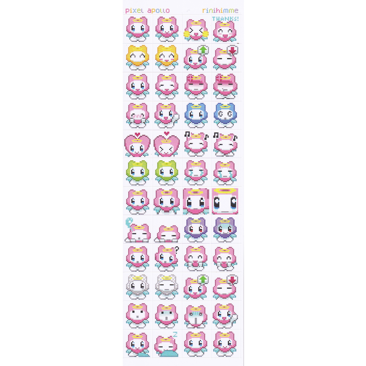 pixel apollo sticker sheet