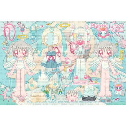 plastic love sticker sheet