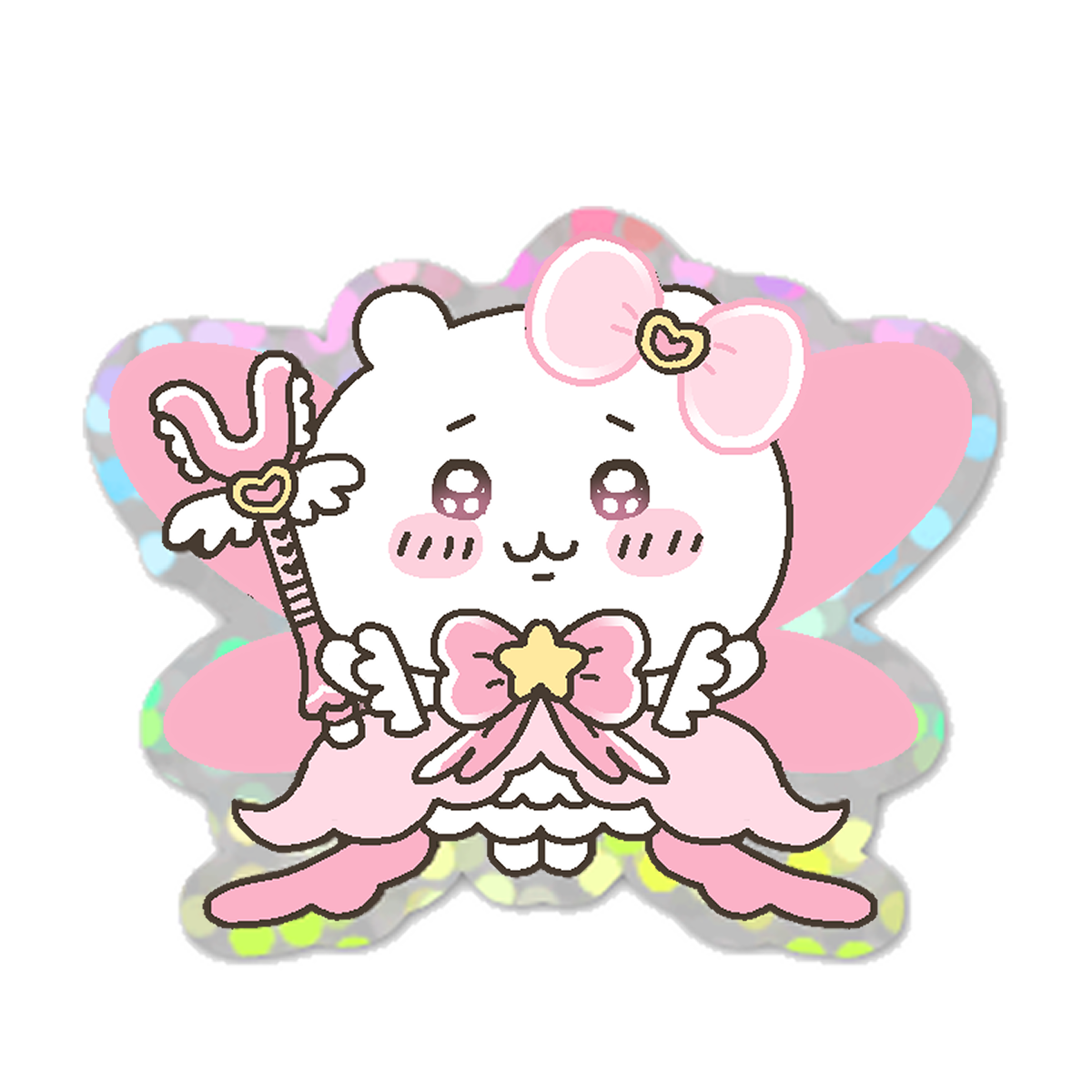 shoujo chiikawa glitter sticker – rinihimme