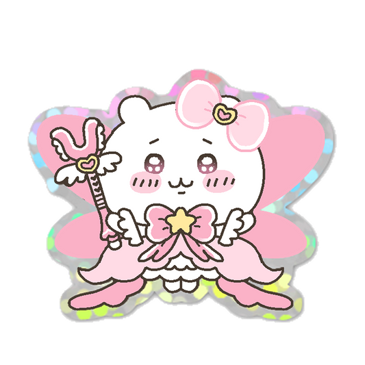 shoujo chiikawa glitter sticker