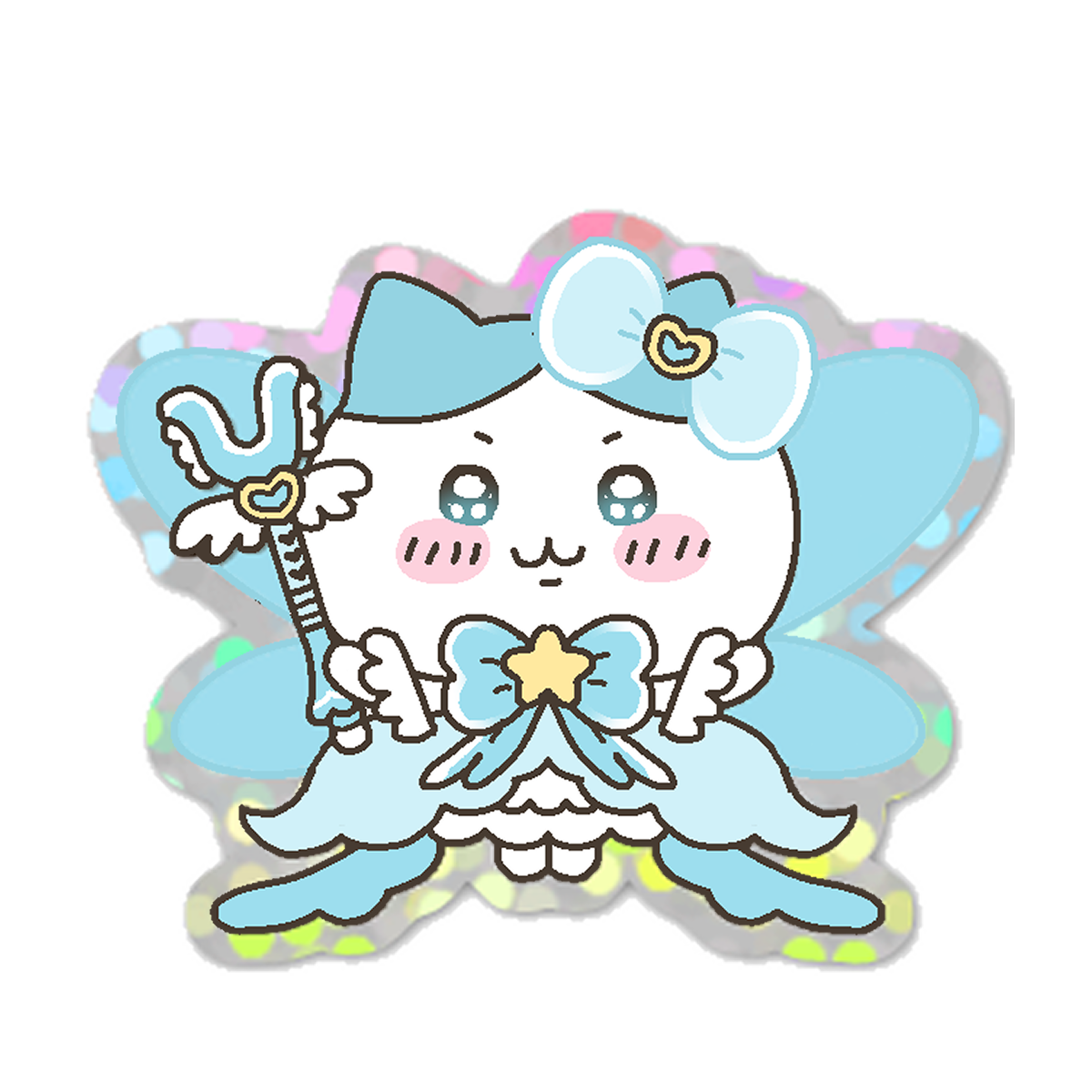 shoujo hachiware glitter sticker