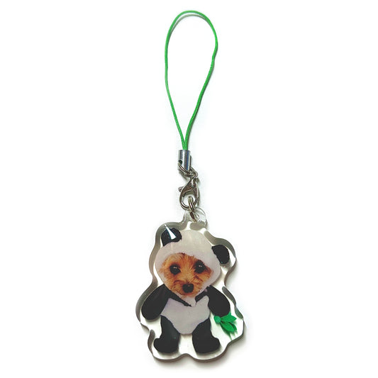 sparkle panda phone charm