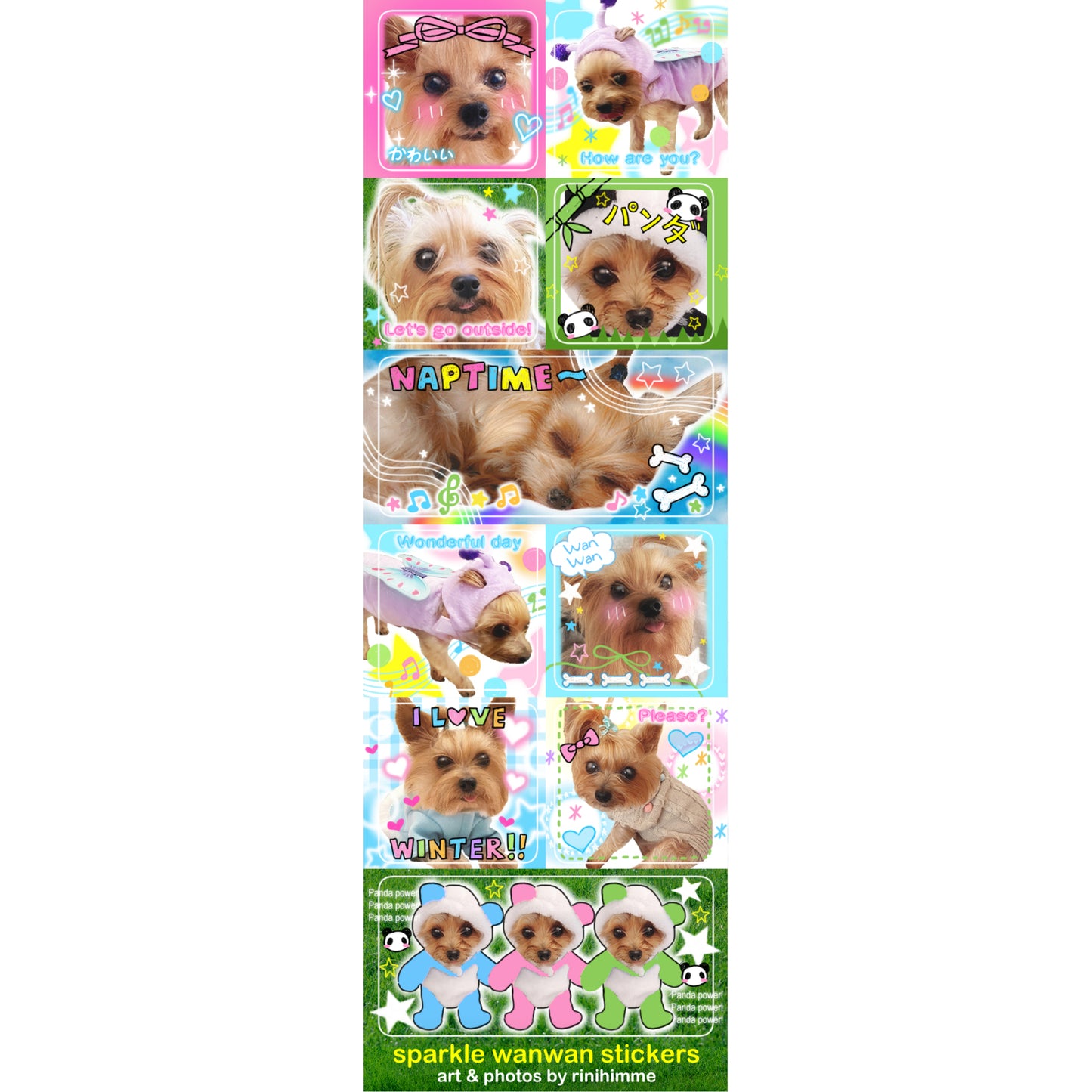 sparkle wanwan sticker sheet