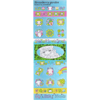 strawberry garden sticker sheet