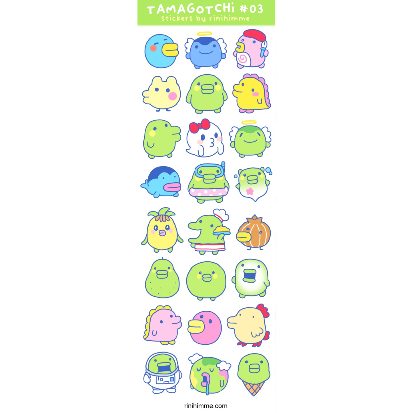 tama green sticker sheet