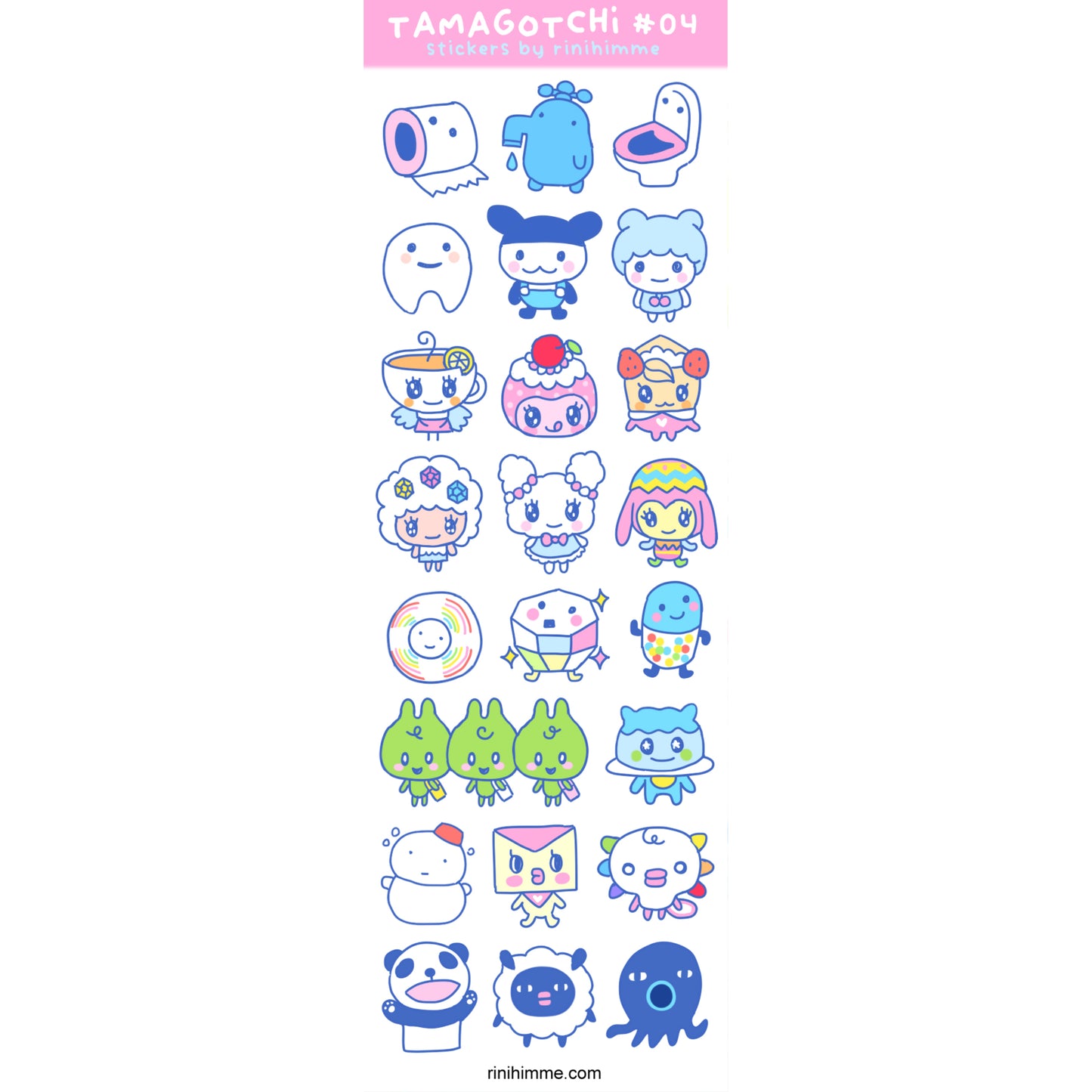 tama pink sticker sheet
