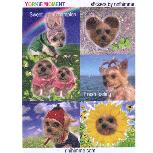 yorkie moment sticker sheet