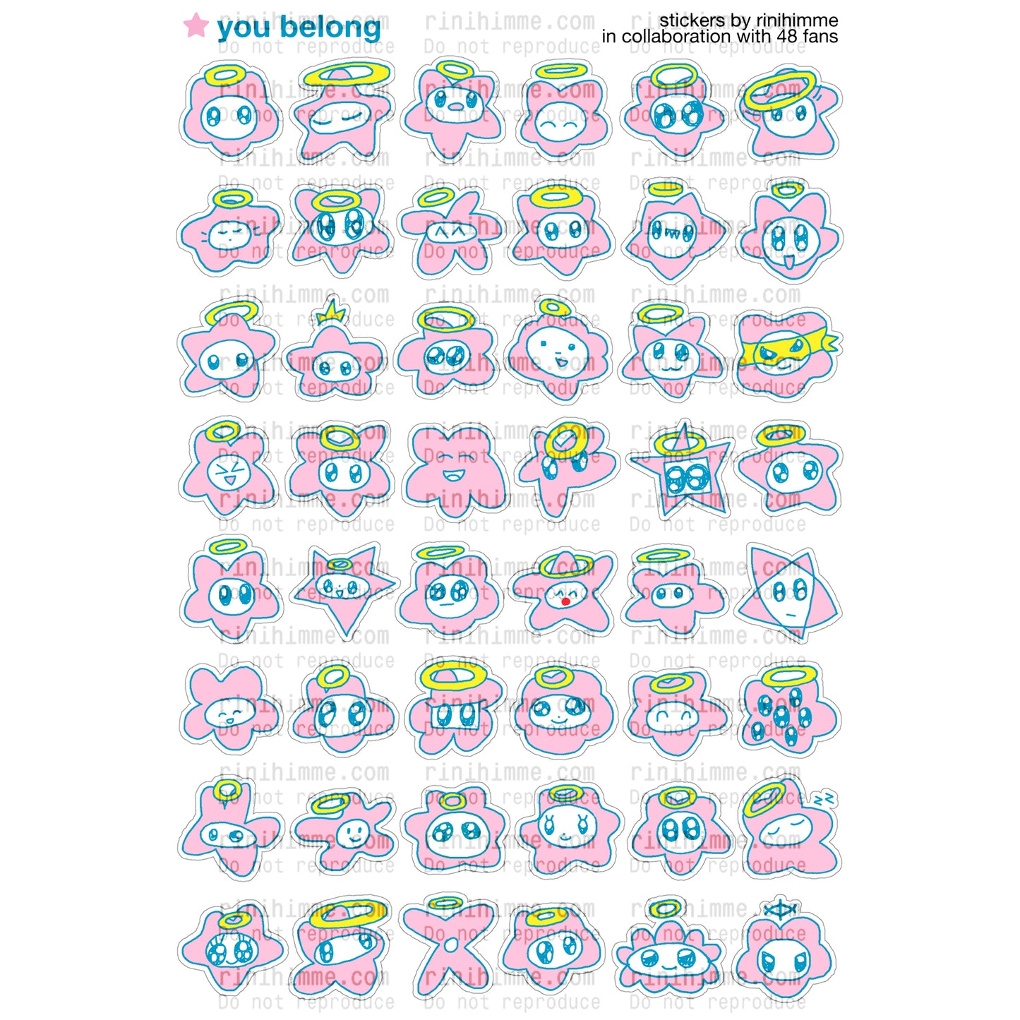 you belong sticker sheet