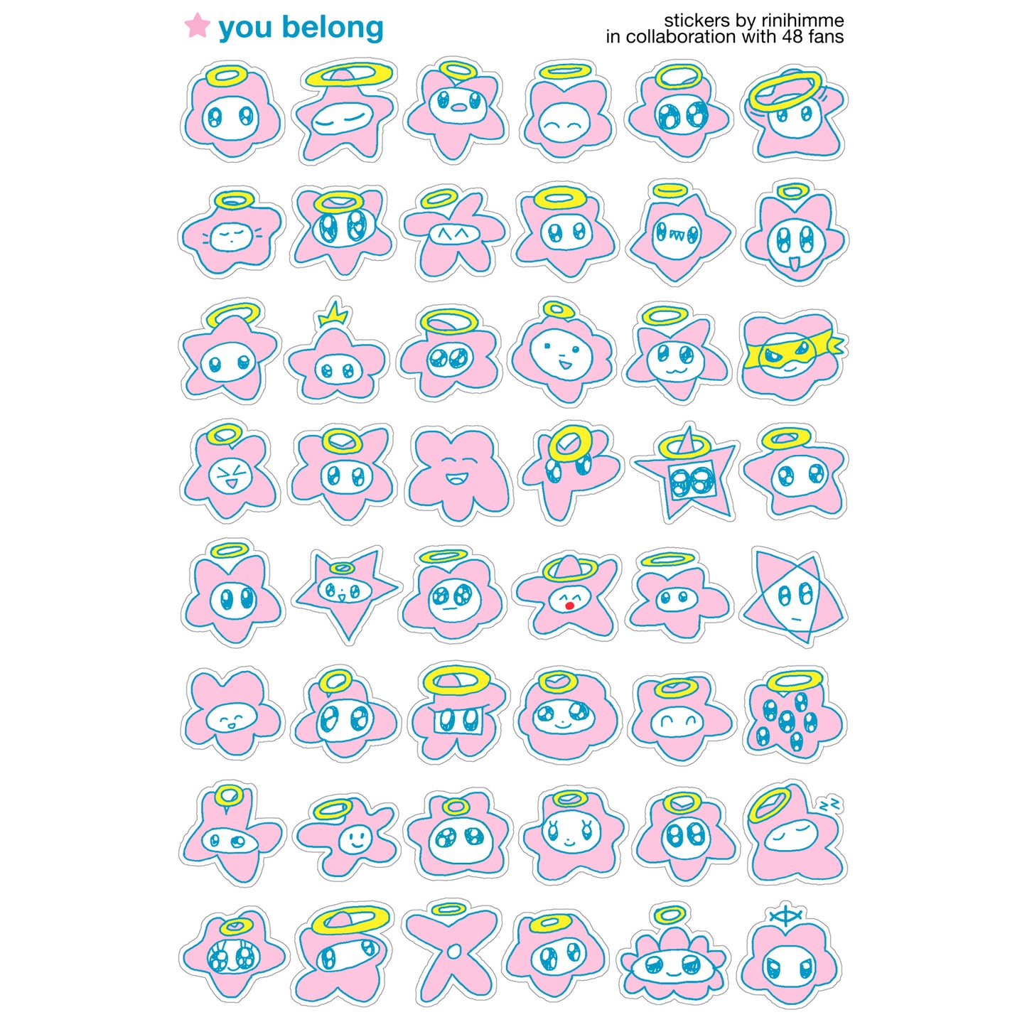 you belong sticker sheet