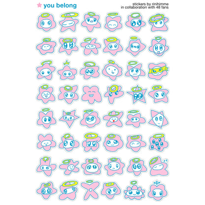 you belong sticker sheet